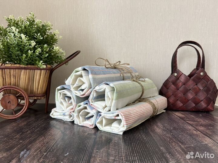 Кухонные полотенца СССР лен хлопок новые набор