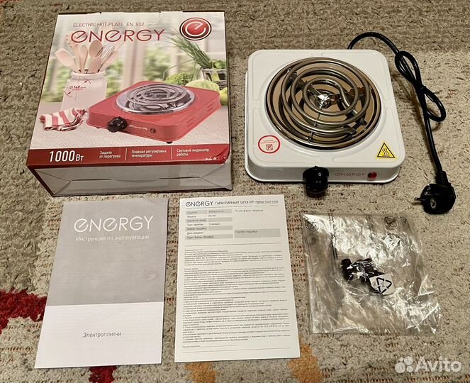 Электроплитка настольная. 1000Вт