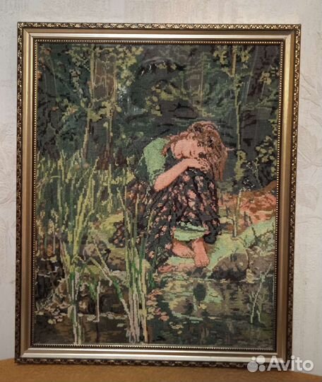 Картина вышитая крестом р32на41см