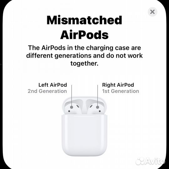 Наушники apple airpods 2 левый, оригинал