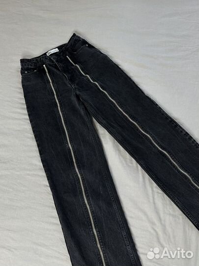 Джинсы черные zara 34