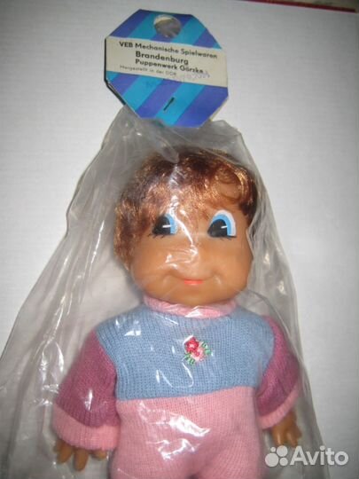 Кукла гдр. Чудик. Резина.20 см. Новый.1985 год