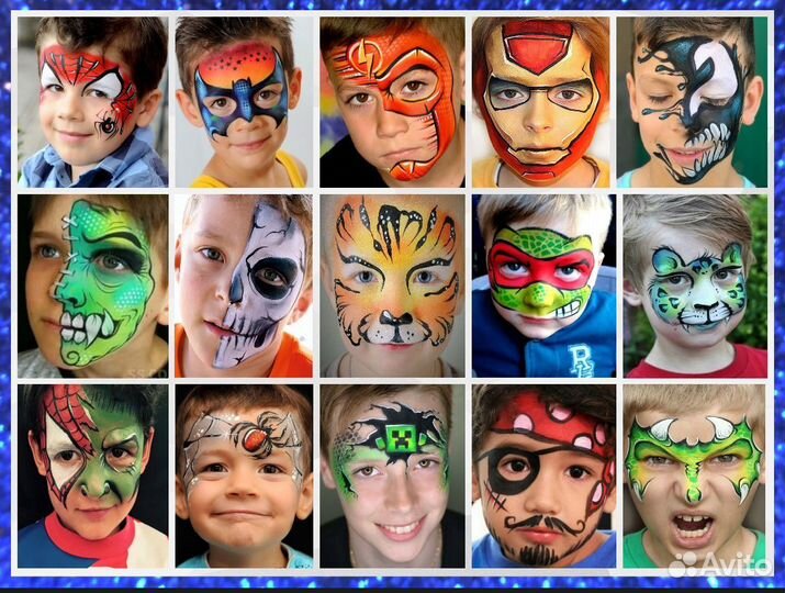 Аквагрим, блеск-тату, канекалоны, боди-арт