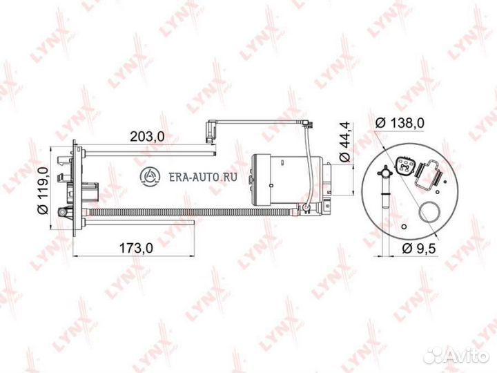 Lynxauto LF-968M Фильтр топливный погружной