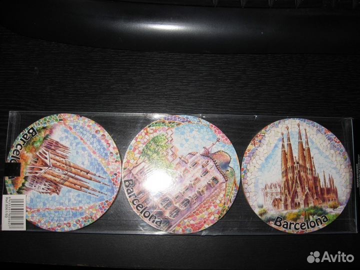 Набор пивных костеров 6 шт. Испания, магниты