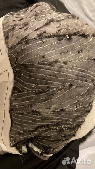 Шуба нутрия воротник песец