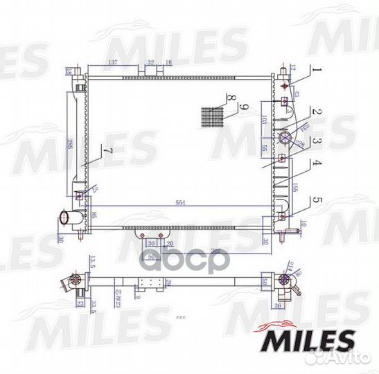 Радиатор охлаждения acrm002 Miles