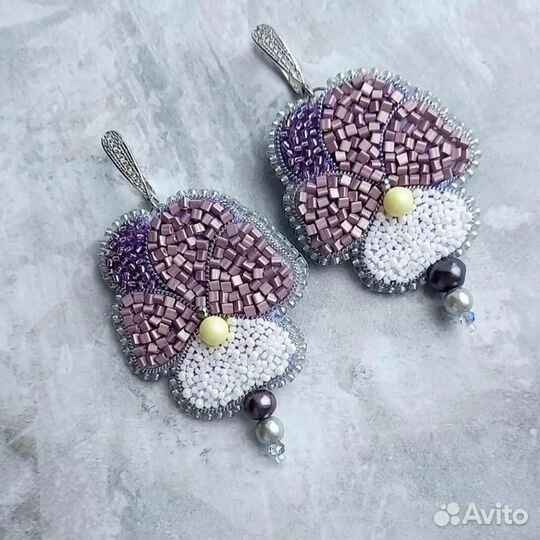 Серьги из бисера