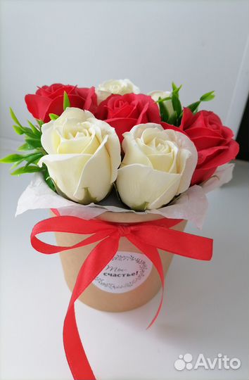 Букет из мыльных роз