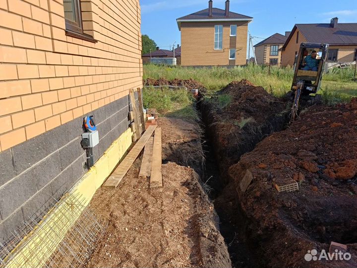 Дренаж участка, отвод воды от подвалов, цоколей