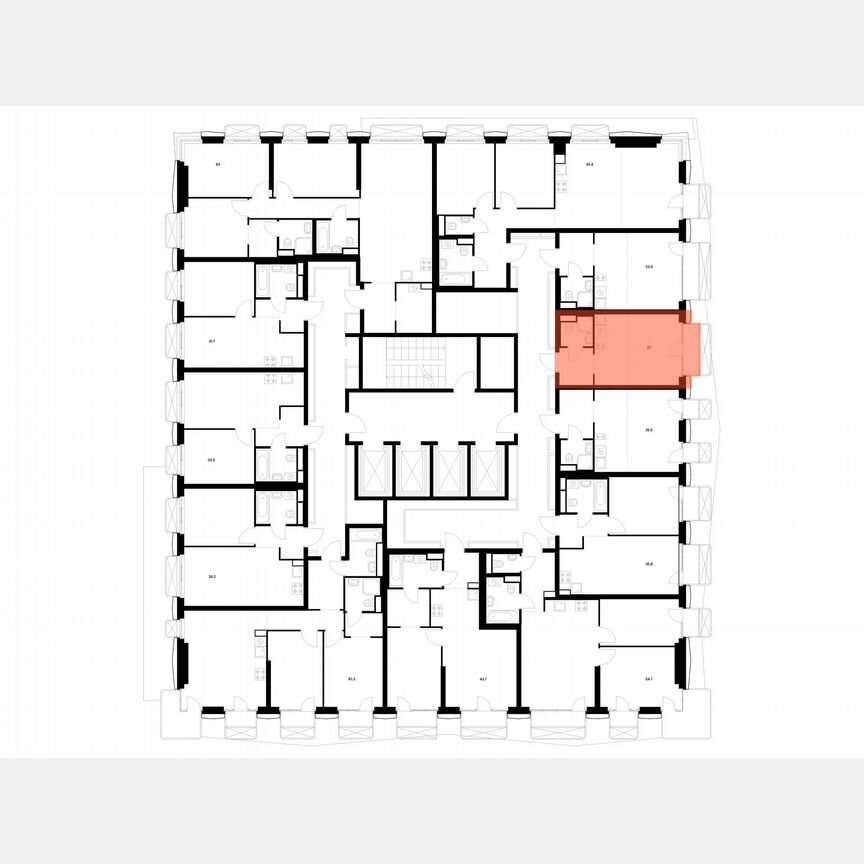 Квартира-студия, 22 м², 2/26 эт.