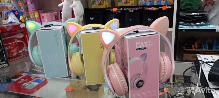 Наушники детские с ушками. Доставка бесплатно