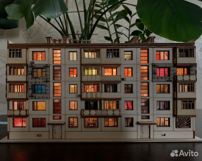 Ночник панелька, Хрущевка М 1:100