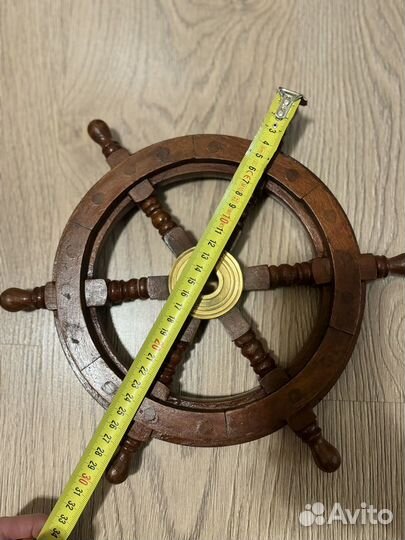 Штурвал деревянный для декора