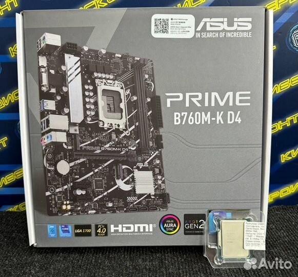 Комплект Asus Prime B760M-K + i5-12400F