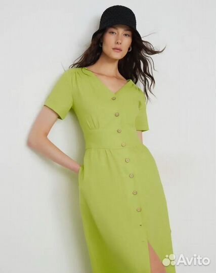 Платье рубашка лен