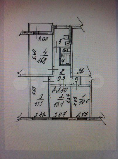 4-к. квартира, 76,6 м², 3/5 эт.