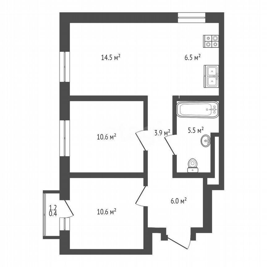 2-к. квартира, 58,8 м², 8/31 эт.