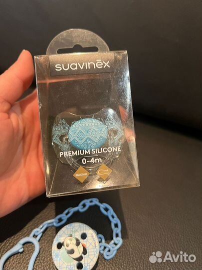 Suavinex новая пустышка+держатель