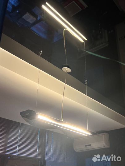 Люстра потолочная в двух цветах (черн/белый)