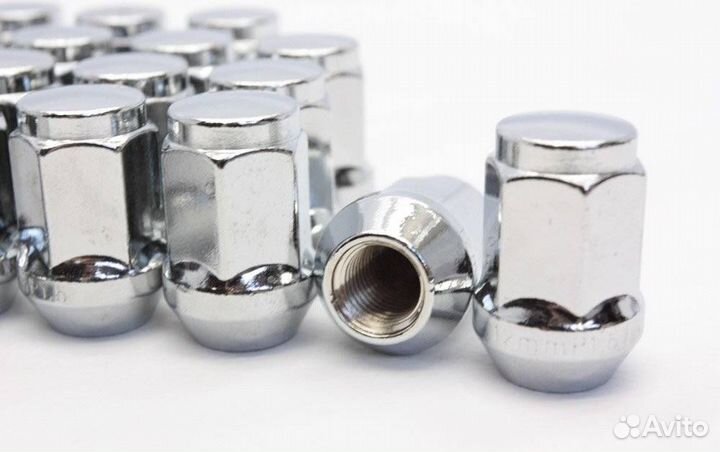 Гайка 20108 конус 12x1,5 35mm серебро HEX 21
