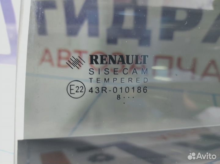 Стекло двери задней левой (форточка) Renault Logan