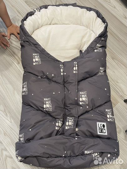 Зимний конверт в коляску leokid