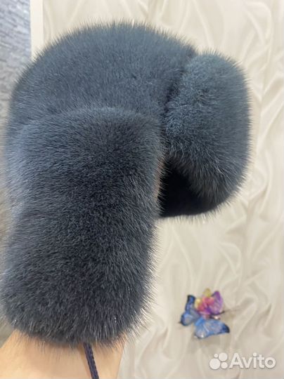 Шапка ушанка норковая