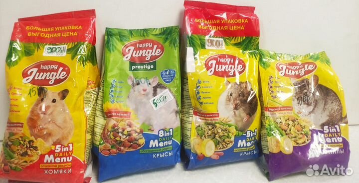 Корм для шиншилл, грызунов, кроликов, крыс