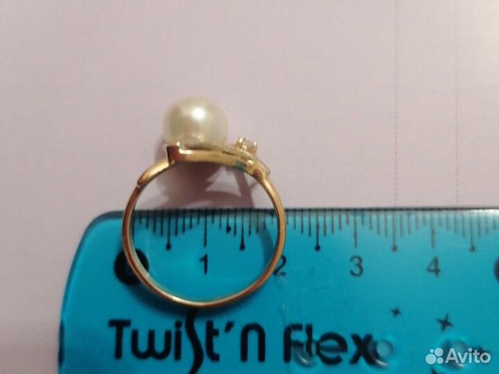 Винтажное кольцо СССР с жемчугом