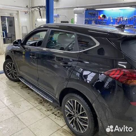 Пороги подножки на Hyundai Tucson