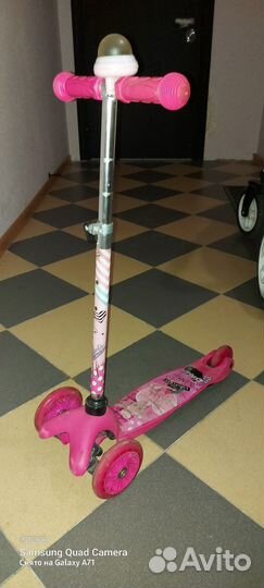 Самокат детский трехколесный бу девочке