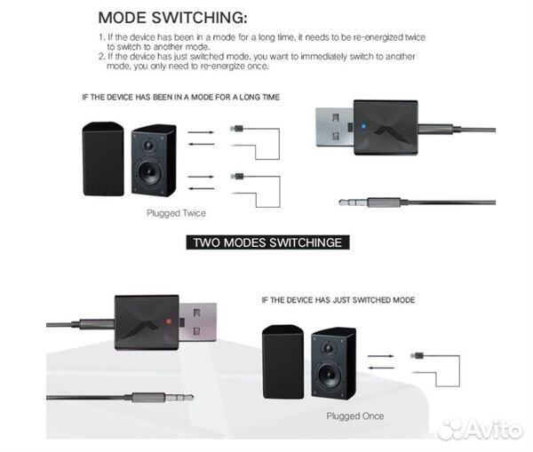 Адаптер Bluetooth AUX+USB (BT620)