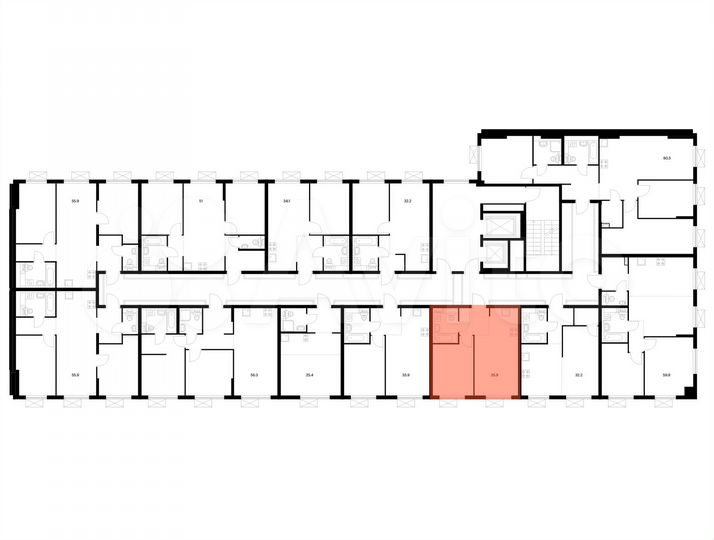 1-к. квартира, 35,9 м², 14/16 эт.
