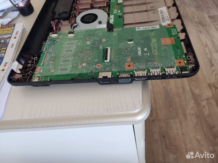 Мат.платы поддон, плата hdd,куллер Asus X540SA