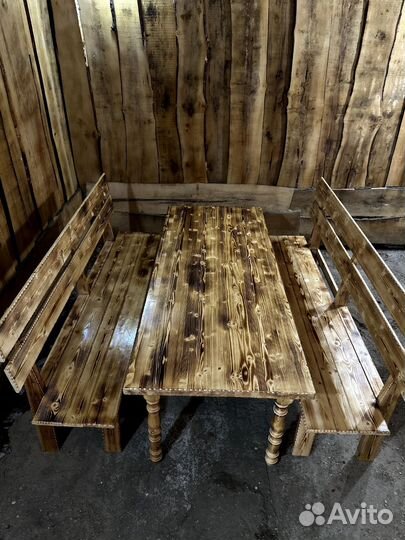 Стол лавочки массив сосны