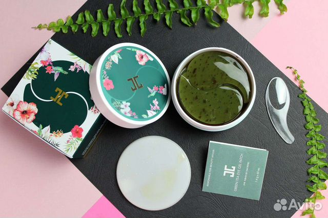 Патчи для глаз с зеленым чаем Jayjun Корея