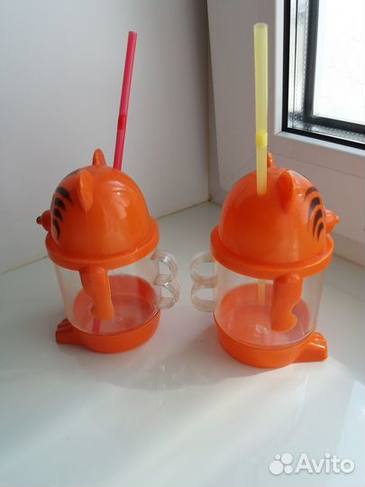 Стаканчик для ребенка, с трубочкой