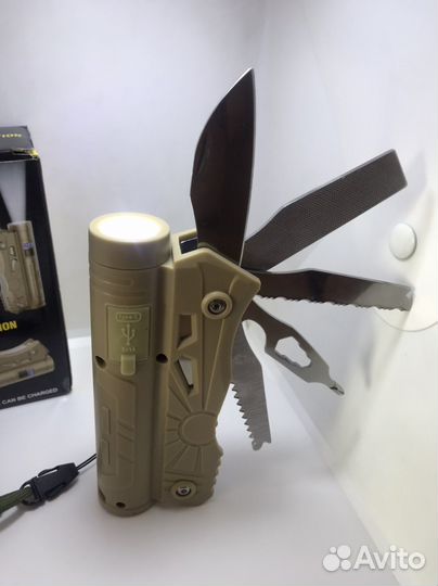 Фонарик светодиодный +мультитул 7в1
