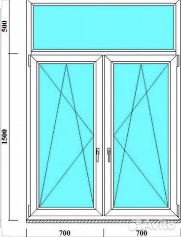 Пластиковое окно 1404х2002 под заказ