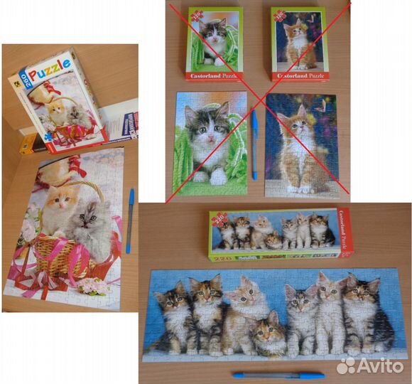 Комплект пазлов разных размеров