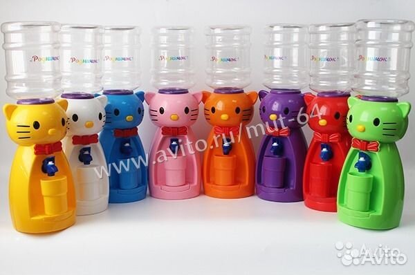 Детский кулер родничок кошка белая