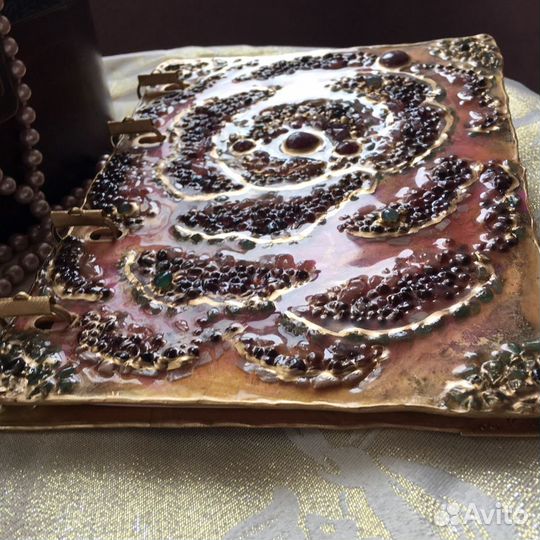 Блокнот ручной работы с натуральными камнями из эп