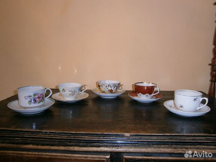 Чайная пара СССР Вербилки лфз Рига Кахла Дулево