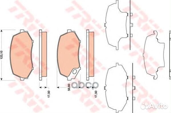 Колодки тормозные дисковые перед GDB3486 TRW