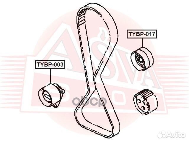 Ролик натяжной tybp-003 asva