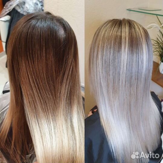 Окрашивание Airtouch Мелирование Ботокс волос