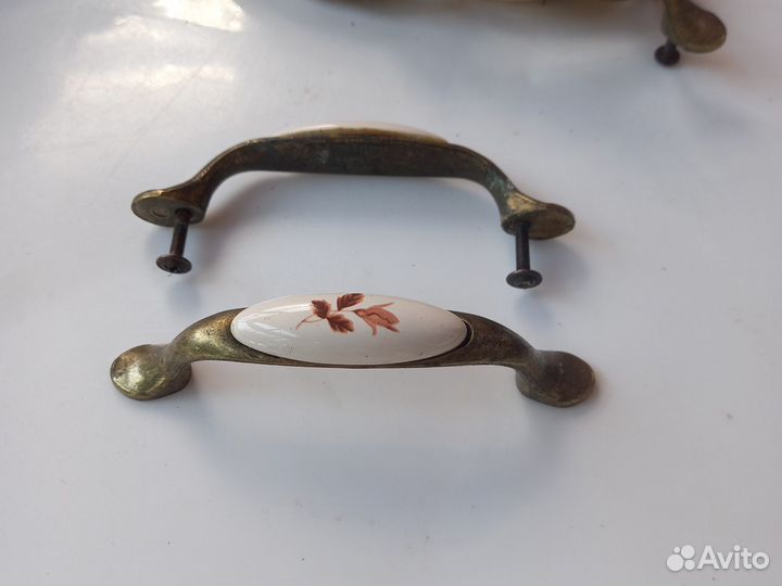 Ручка мебельная скоба фарфор