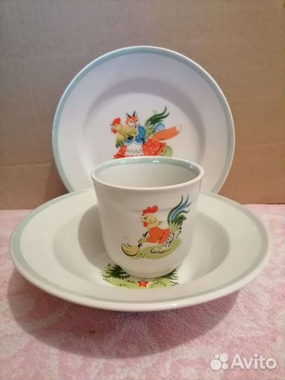 Набор детской фарфоровой посуды