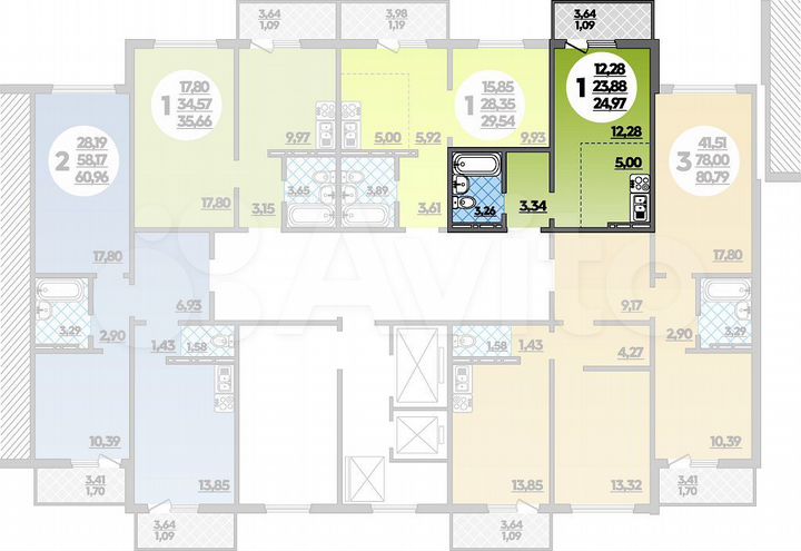 Квартира-студия, 25 м², 13/16 эт.